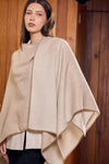 Andean Ivory Gradient Poncho | Luxury Reversible Baby Alpaca Wrap