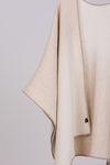 Andean Ivory Gradient Poncho | Luxury Reversible Baby Alpaca Wrap
