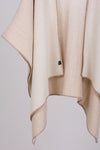 Andean Ivory Gradient Poncho | Luxury Reversible Baby Alpaca Wrap