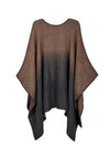 Andean Sunset Gradient Poncho | Luxury Reversible Baby Alpaca Wrap