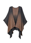 Andean Sunset Gradient Poncho | Luxury Reversible Baby Alpaca Wrap