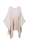 Andean Ivory Gradient Poncho | Luxury Reversible Baby Alpaca Wrap
