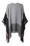 Citadel 100% Baby Alpaca Pocho Ruana Reversible Capes Wrap for Women