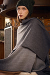 Andean Eclipse Gradient Poncho | Luxury Reversible Baby Alpaca Wrap