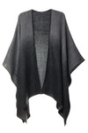 Andean Eclipse Gradient Poncho | Luxury Reversible Baby Alpaca Wrap