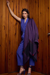 La Vie in Purple Poncho | Soft & Luxury Baby Alpaca Wrap
