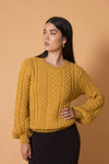 100% Baby Alpaca Pullover Sweater | Soft, Thick & Cozy Luxury Knit - Amber