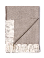 Luxury Herringbone Brown Throw